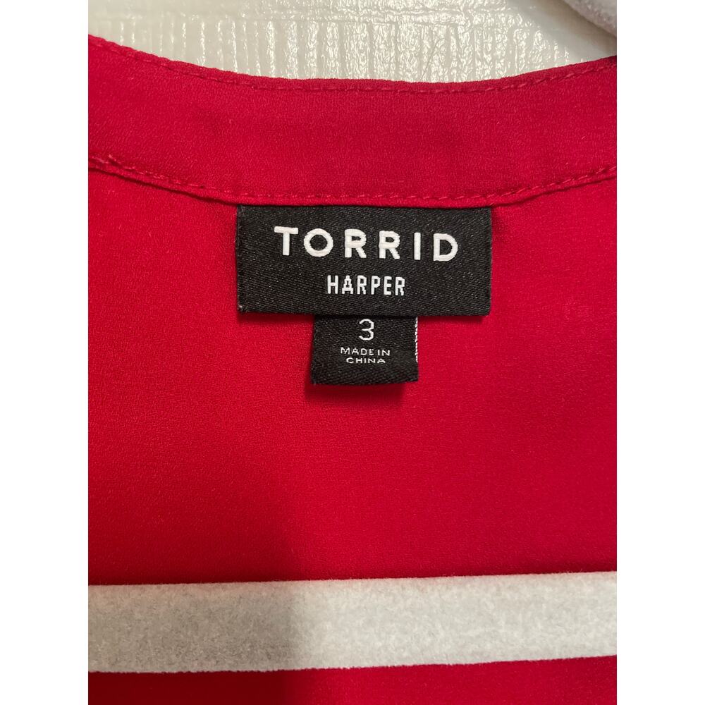 Torrid Harper Georgette Button Front Pullover Blo… - image 2